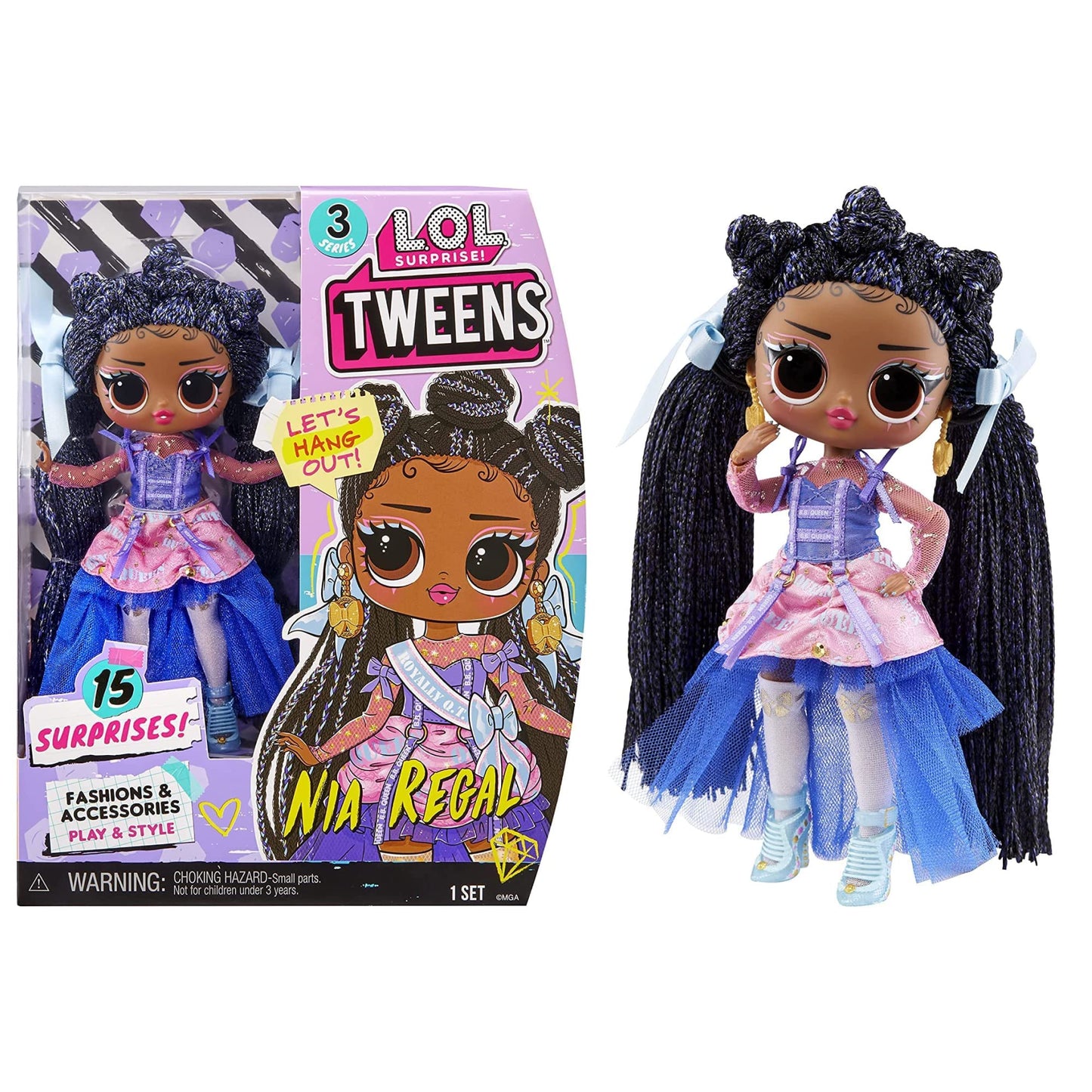 L.O.L. Surprise! Tweens Nia Regal Fashion Doll with 15 Surprises