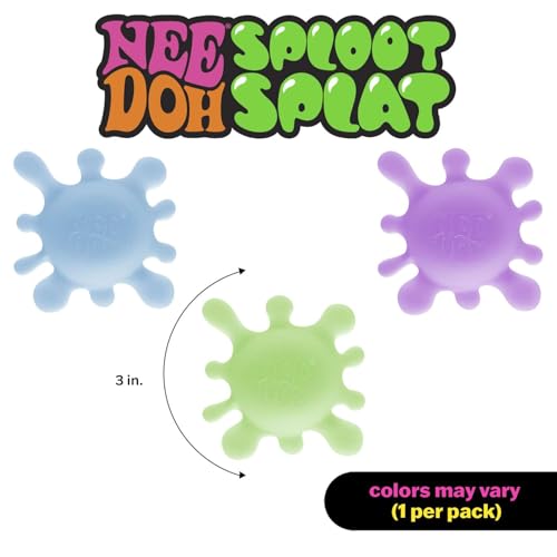 Schylling NeeDoh SplootSplat 3pc Blue, Purple, Green Full Set