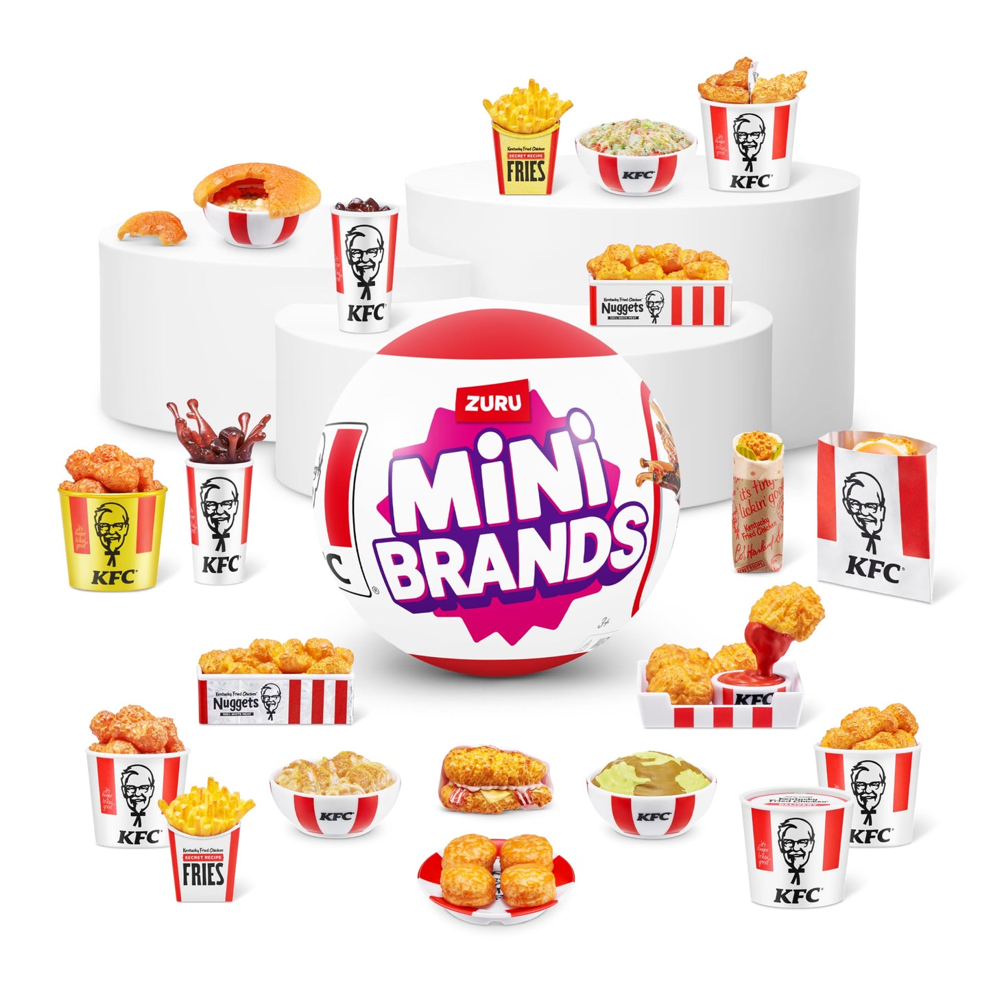 Mini Brands KFC® Series 1 Mystery Capsule by ZURU Real Miniature KFC® Brand Collectible Toy