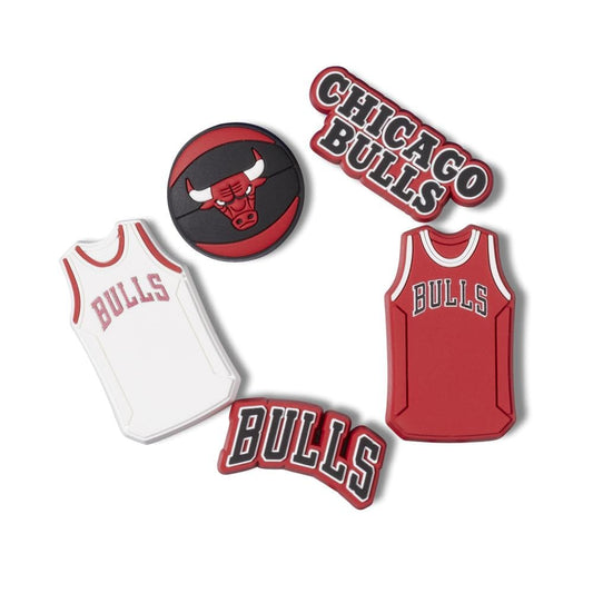 Crocs Jibbitz NBA Chicago Bulls 5 Pack Shoe Charms | Jibbitz for Crocs