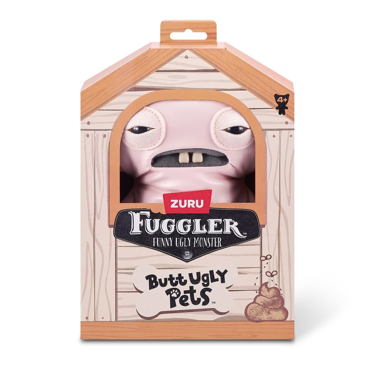 ZURU Fuggler Butt Ugly Pets 9-inch Uncladimir Tootin Hairless Rat Plush Toy