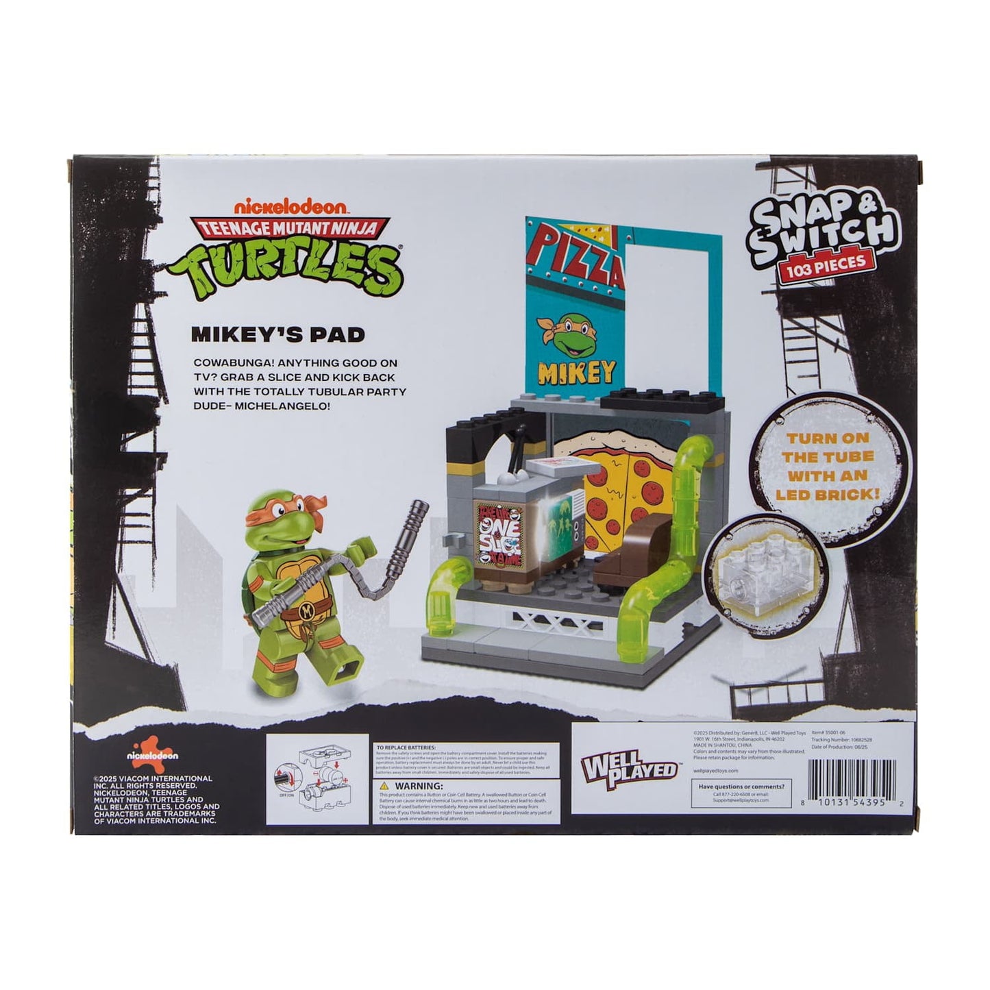 Teenage Mutant Ninja Turtles Mikey's Pad Snap and Switch Set - 103 Pieces