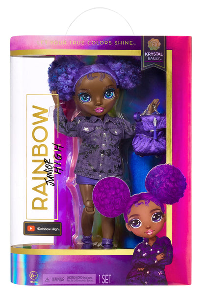 Rainbow High Jr High Series 2 Krystal Bailey- 9" Purple Posable Fashion Doll