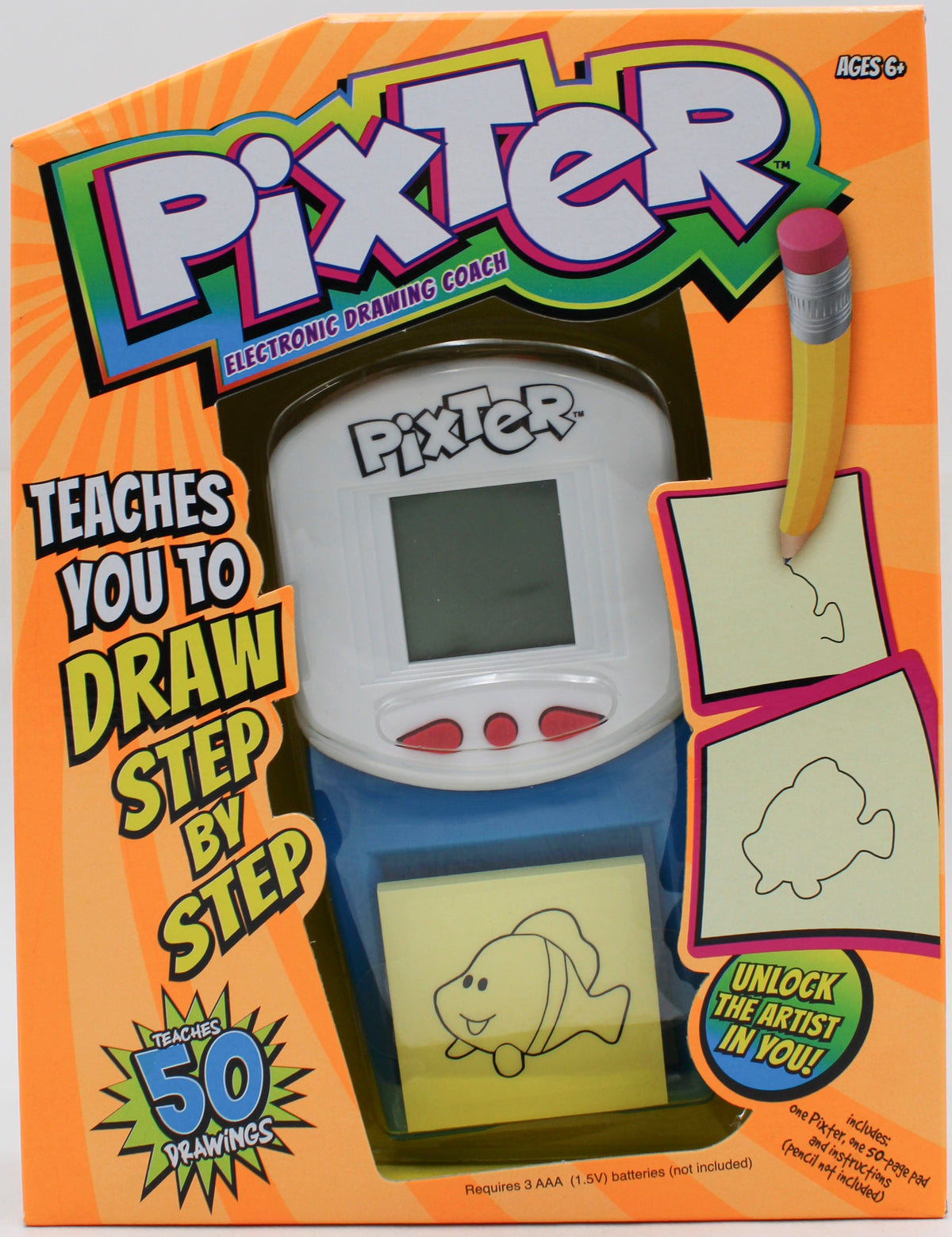 Pixter Electronic Interactive Drawing Coach Tablet Handheld Learning Game