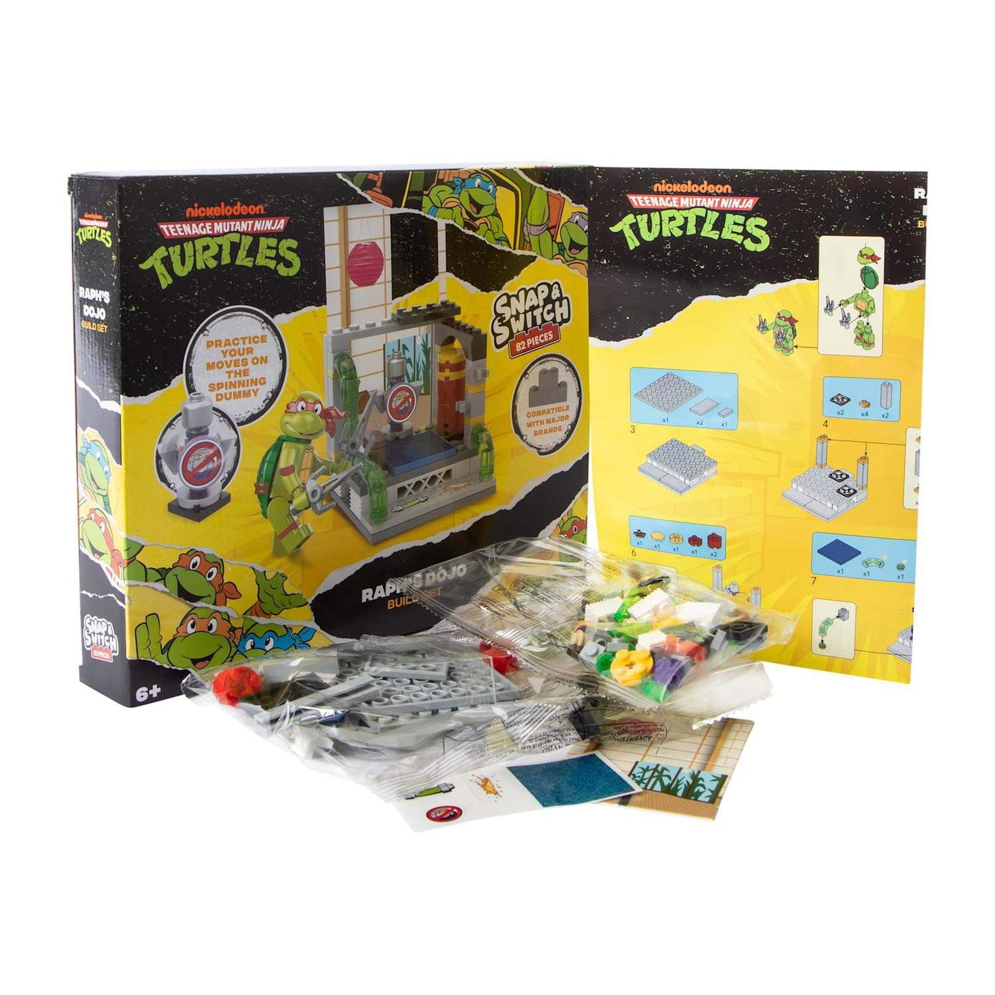 Teenage Mutant Ninja Turtles Raph's Dojo Snap and Switch Set - 82 Pieces