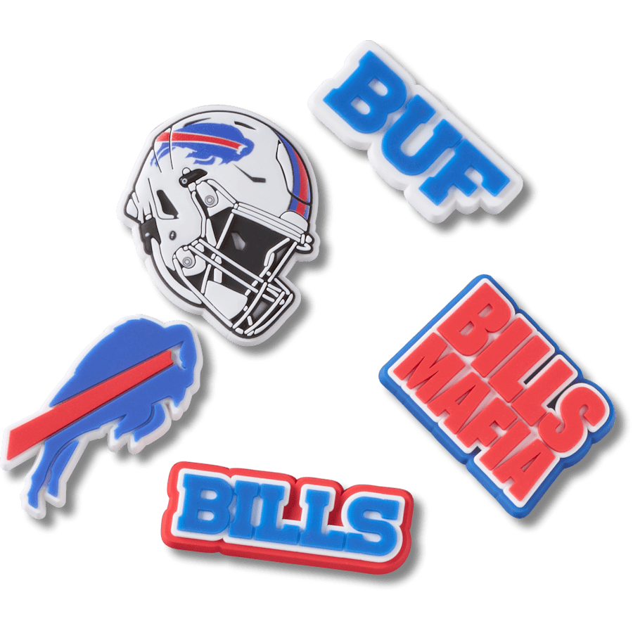 Crocs Jibbitz NFL Buffalo Bills 5-Pack Shoe Charms | Jibbitz for Crocs