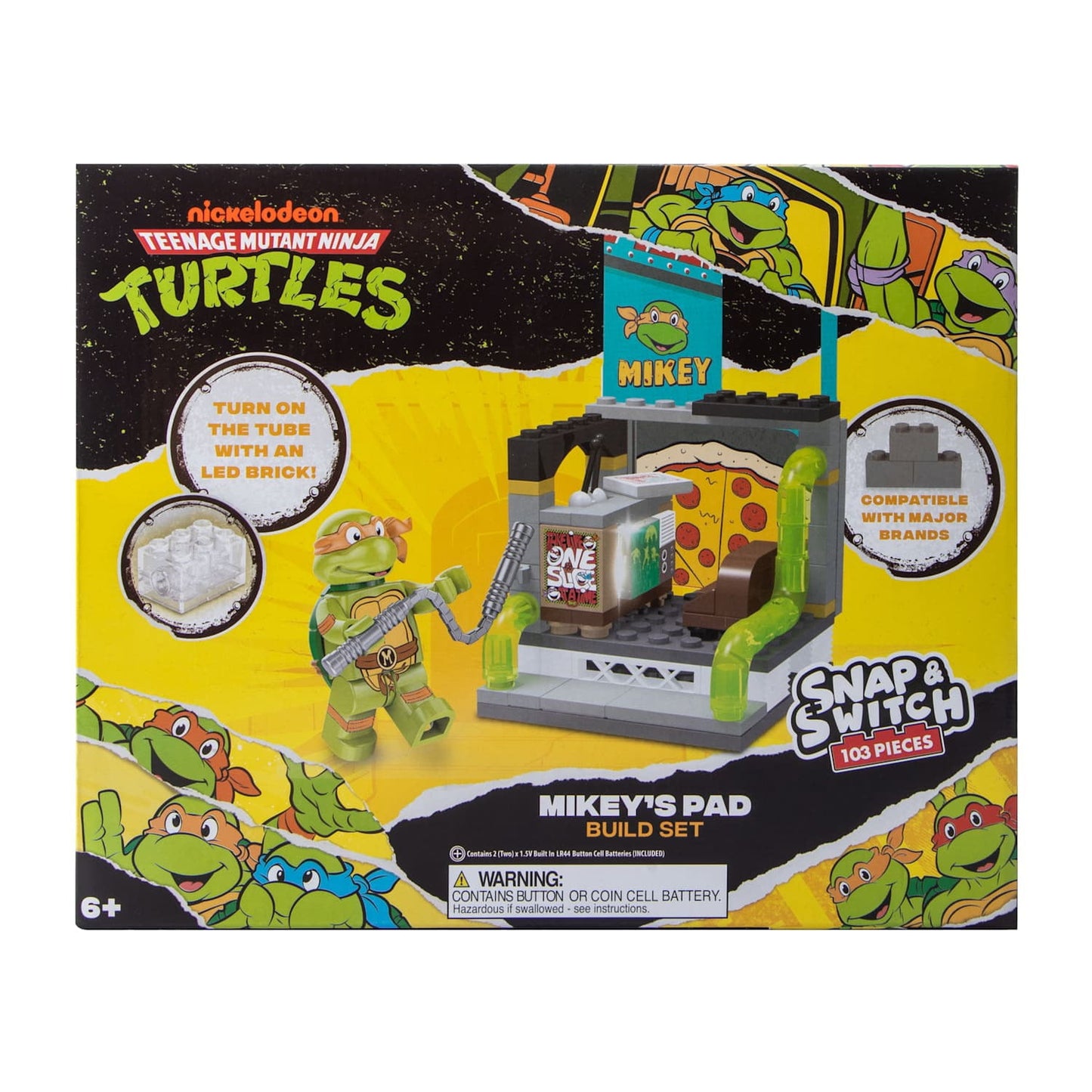 Teenage Mutant Ninja Turtles Mikey's Pad Snap and Switch Set - 103 Pieces