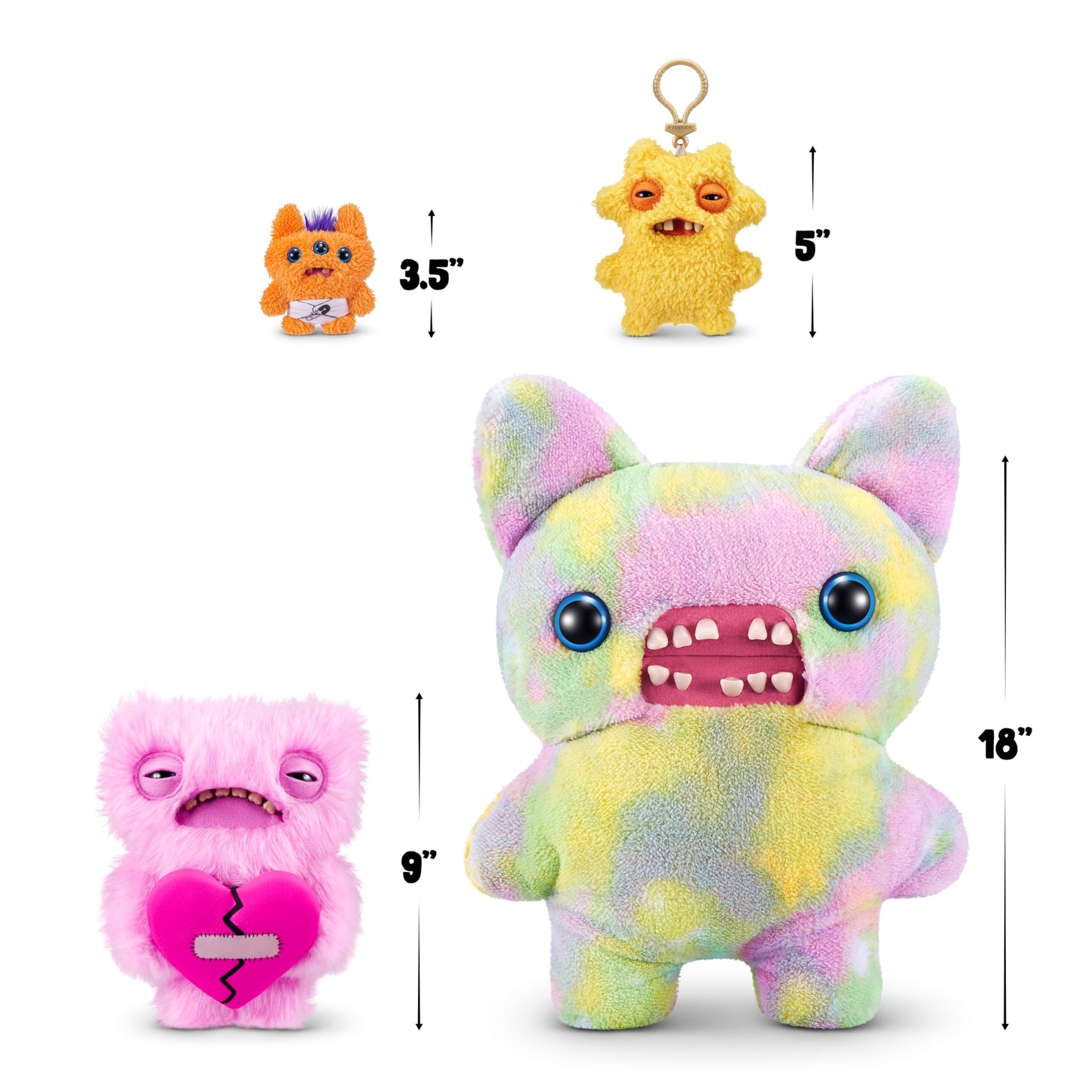 Fuggler Love Fugg 9-inch Wide Eyed Weirdo, Pink
