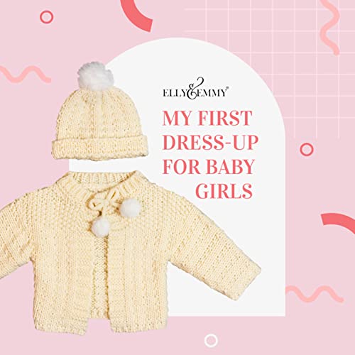 Elly & Emmy Baby Girls 2-Piece Knit Sweater and Hat, My First Dress Up, 6-12 ...