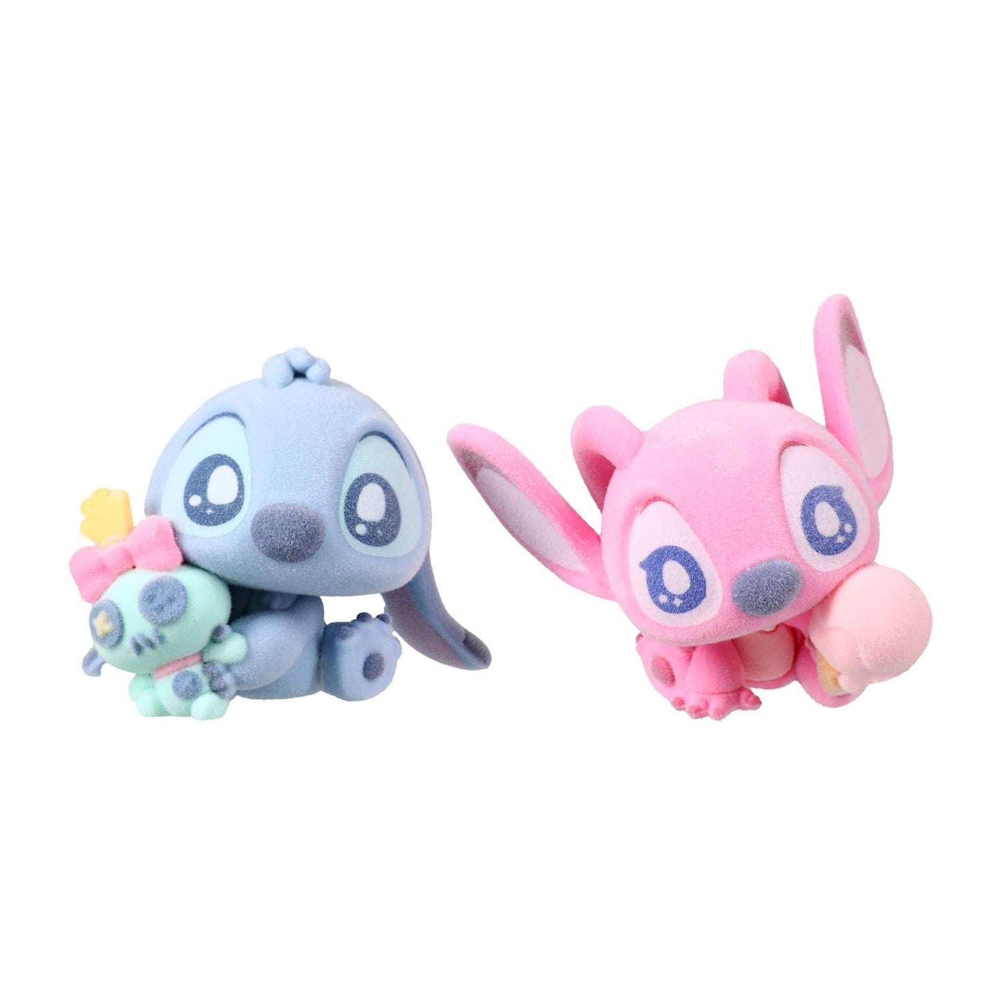 Disney Lilo & Stitch 2.0" Stitch with Scrump and Angel Mini Figures (flocked)