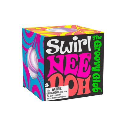 Schylling NeeDoh Teenie Sensory Squeeze 4-Pack 1.5-inch Round Mini Squish Toy, Colors May Vary