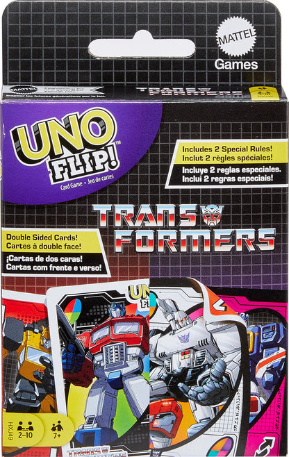 Mattel Games UNO Flip Transformers Card Game