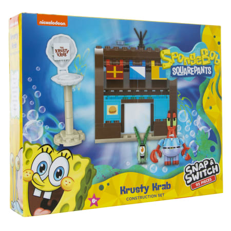 Well Played Toys Spongebob Squarepants Krusty Krab Build Set & Figure - 95 pieces