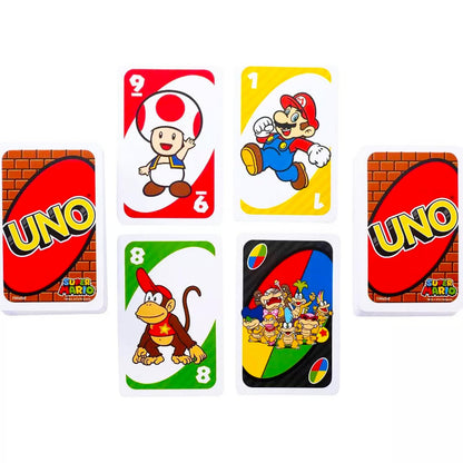 Ultimate Super Mario UNO Cards Set - Bundle with 2 Decks of UNO Cards Plus Stickers