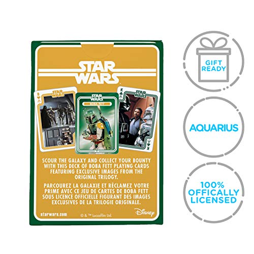 AQUARIUS Star Wars Playing Cards - Boba Fett Themed Deck of Cards