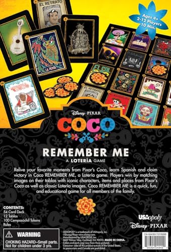 Disney Pixar Coco (Remember Me) A LOTERIA Game