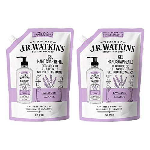 J.R. Watkins Gel Hand Soap Refill , 34 fl oz, Lavender, 2 Pack