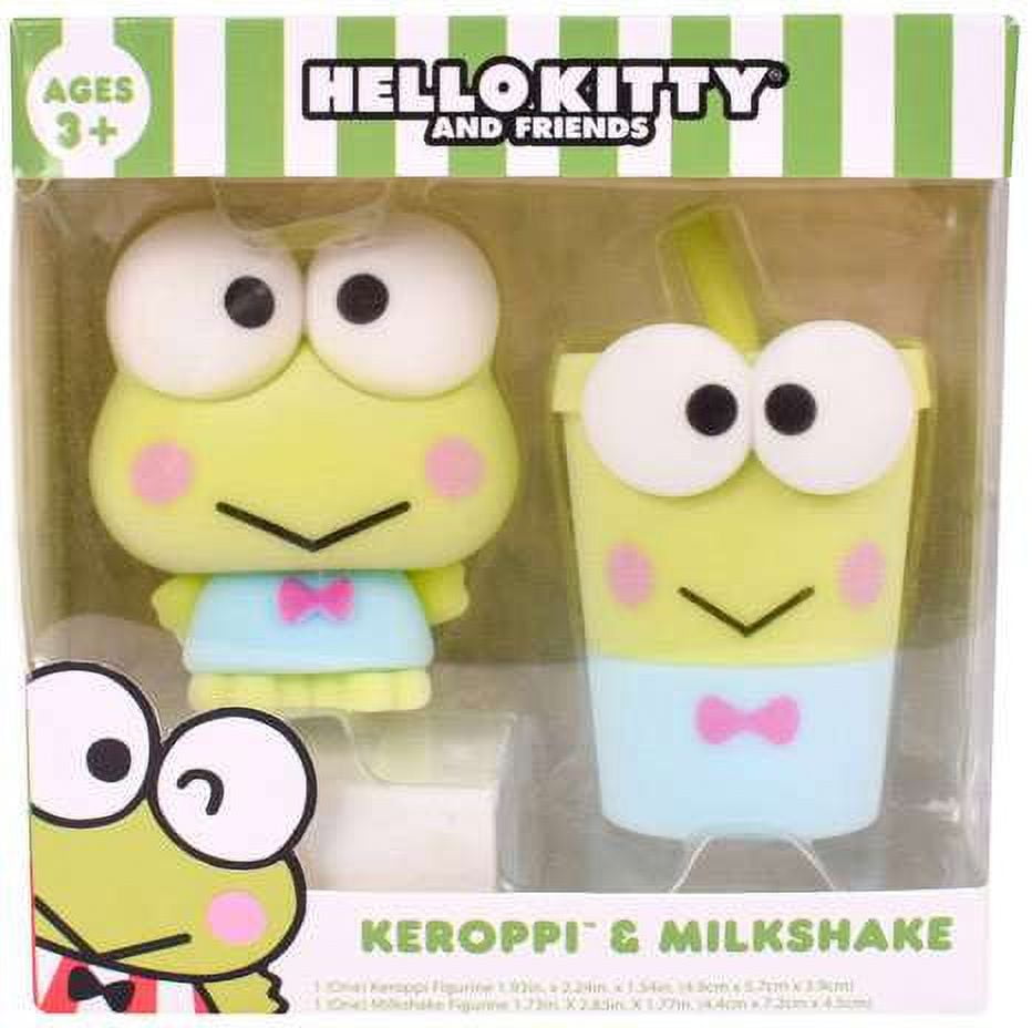 Sanrio Hello Kitty & Friends Keroppi & Milkshake Figurine Set (Flocked)