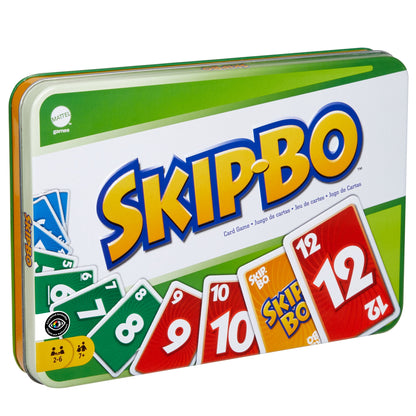 Mattel Games Skip-Bo Card Game in Storage Tin, for 2-6 Players