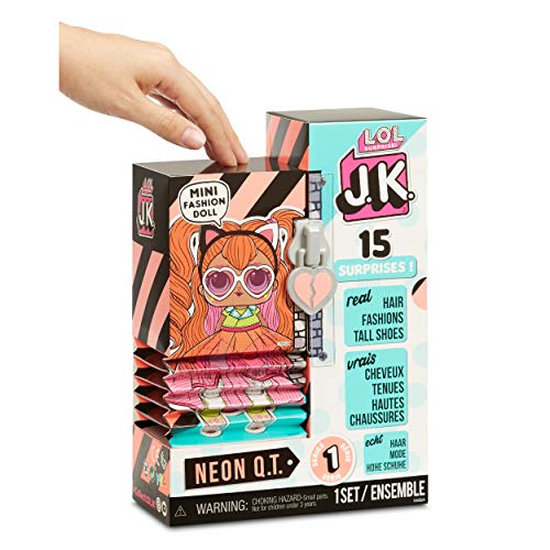 L.O.L. Surprise! JK Neon Q.T. Mini Fashion Doll with 15 Surprises