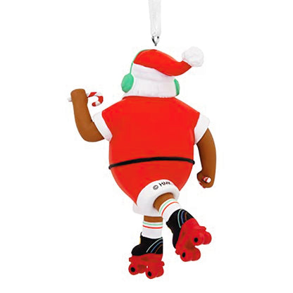 Hallmark Mahogany Roller Skating Santa Claus Christmas Ornament