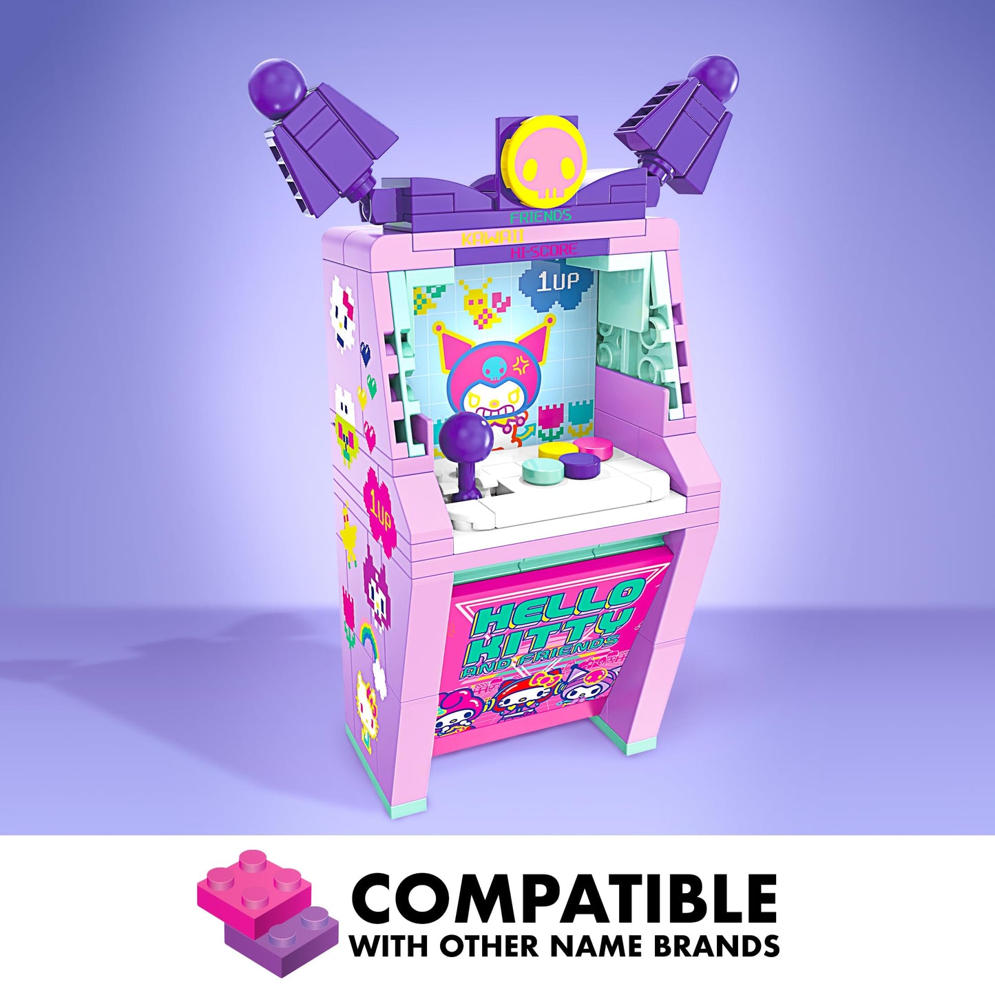 Brickcraft Hello Kitty and Friends Kuromi Arcade Building Set – 111 Pieces