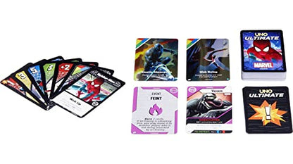 UNO Ultimate Marvel Card Game Add-On Pack with Spider-Man Character