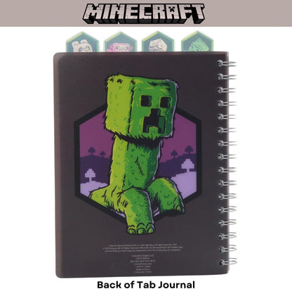 Minecraft Movie Tab Journal Notebook for Kids, Spiral Bound, 96 Lined Pages, 8 x 7 inches