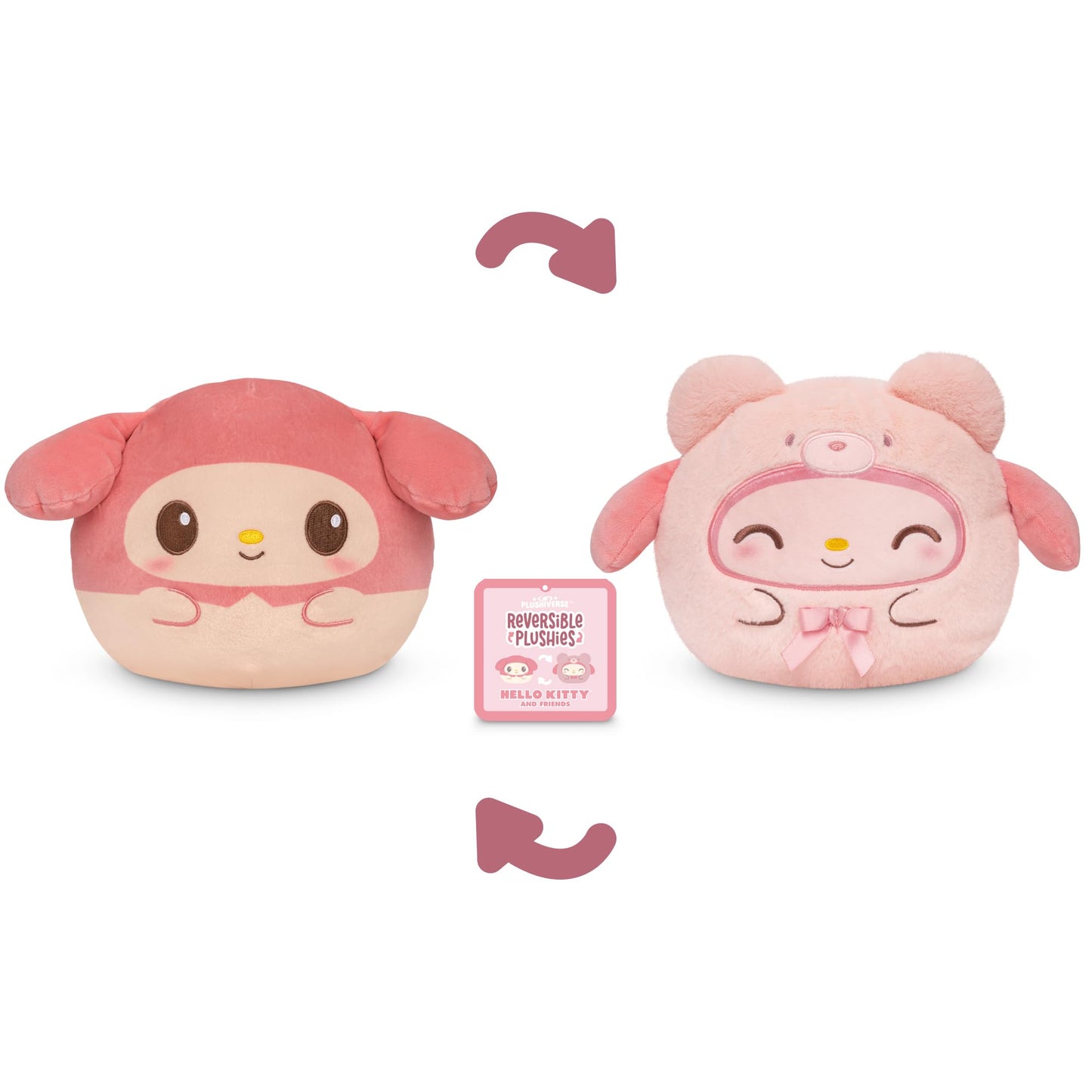 TeeTurtle My Melody Teddy Bear Reversible 6" Plushie