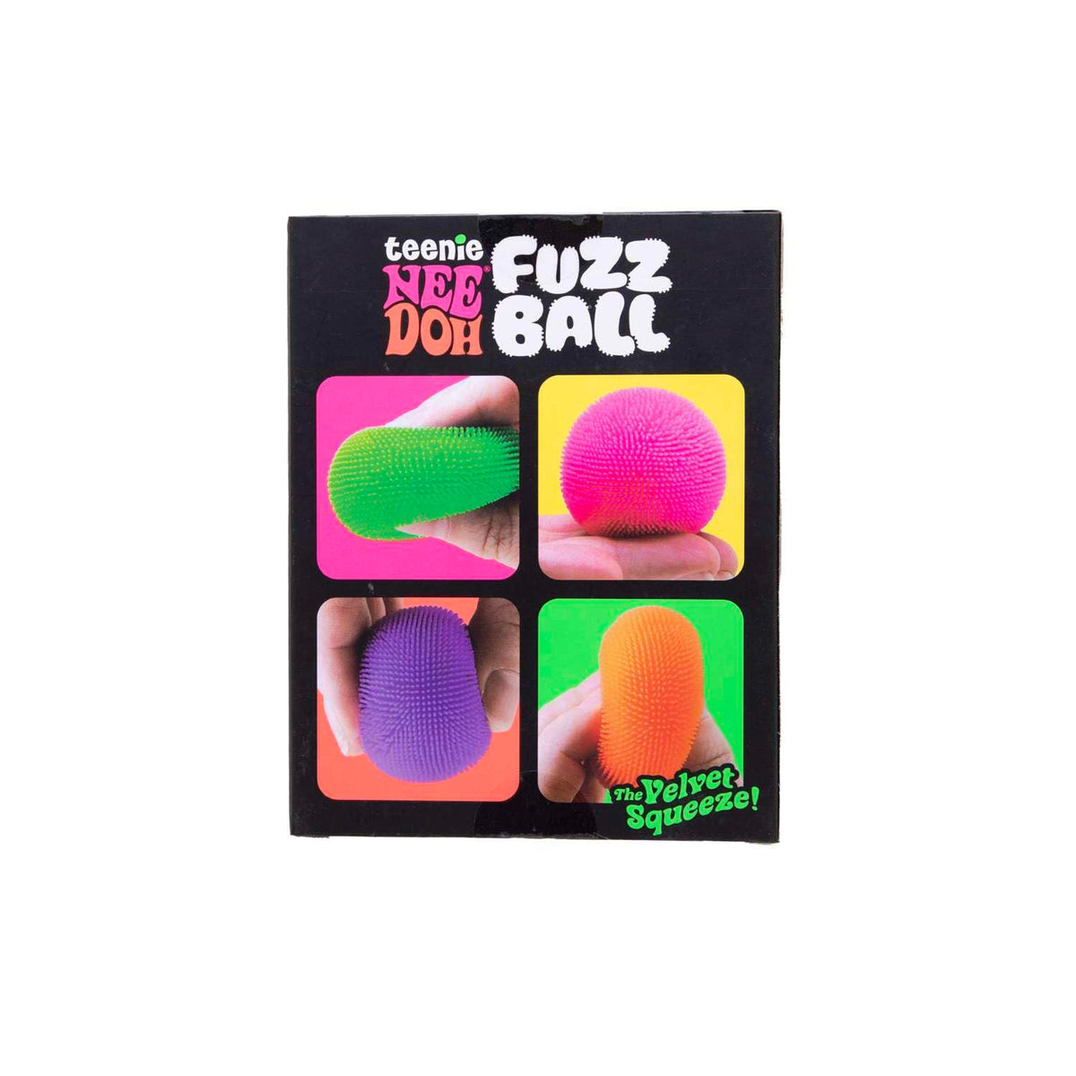 Schylling NeeDoh Teenie Fuzz Ball 4 Pack, 1.5-inch Sensory Squeeze Ball