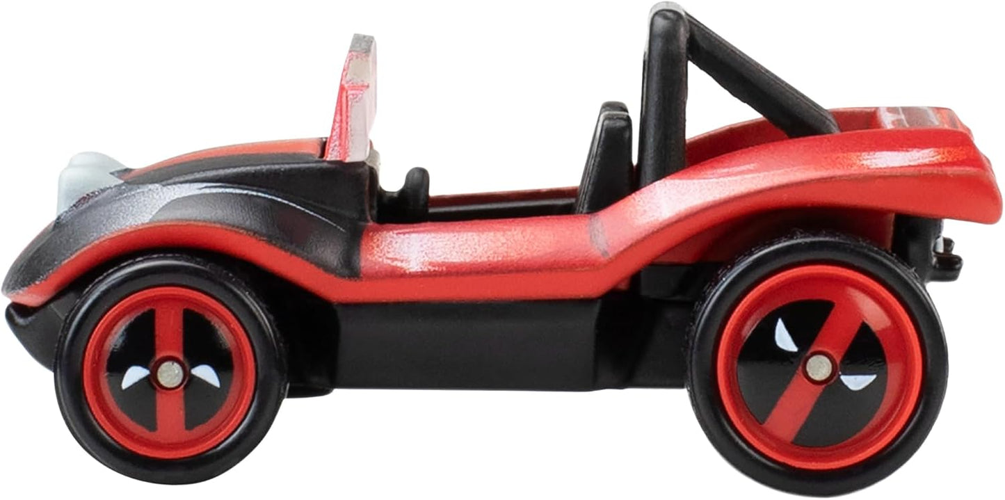 Mattel Hot Wheels 1:64 Scale Premium Pop Culture Spider Mobile Deadpool Buggy Die-Cast Vehicle