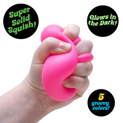 Schylling NeeDoh Nice Cube Glow - Super Solid Glow in The Dark Squish Sensory Toy