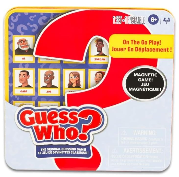 Just Play Travel Games Bundle Tin 4-Pack: Candy Land, Chutes and Ladders, Guess Who? and Connect 4