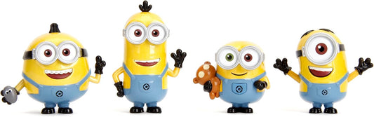Metalfigs Diecast Minions 4-pack Collectible Figures 2.5-inch