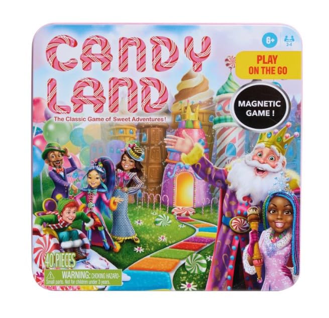 Just Play Travel Games Bundle Tin 4-Pack: Candy Land, Chutes and Ladders, Guess Who? and Connect 4