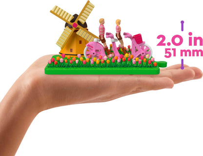 BarbieLand Toy Vehicle Playset with 1.5-inch Dolls and Bicycle Inspired by Barbie The Movie