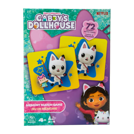 Gabby's Dollhouse Memory Matching Game - 72 Memory Cards