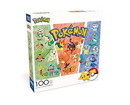 Buffalo Games - Pokemon - Partners: Grass, Fire, Water - 100 Piece Jigsaw Puzzle