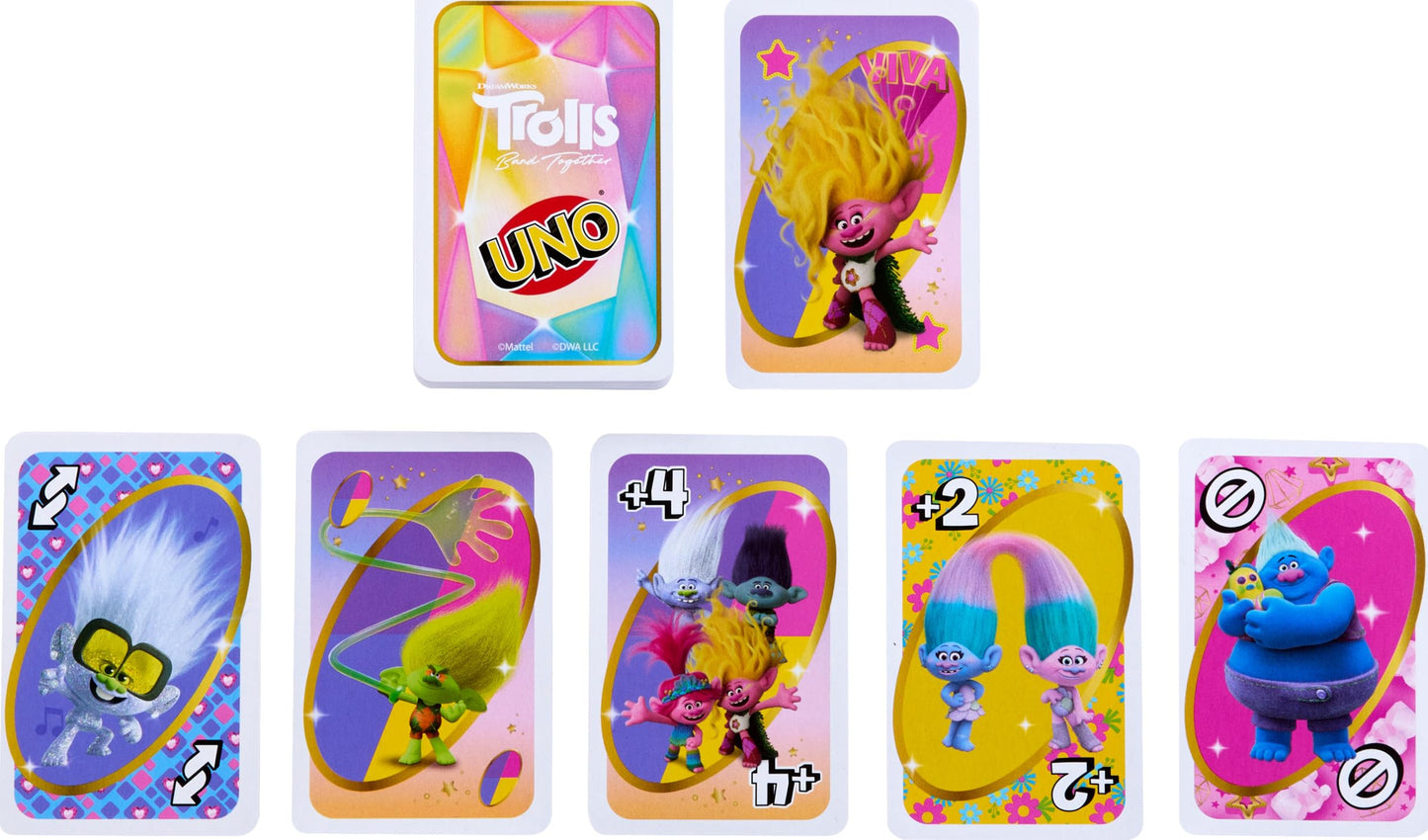 Mattel Games UNO Trolls 3: Band Together Card Game