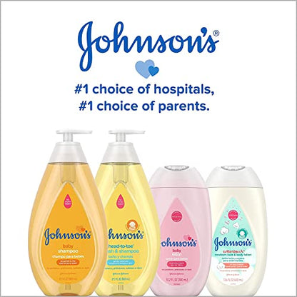 Johnson's Mild Pink Baby Lotion with Coconut Oil 3.4oz, 4-pack