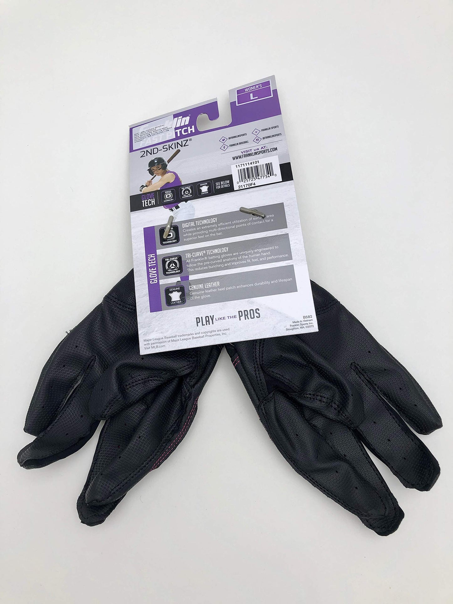 Franklin Sports Womens Large Softball Fast Pitch 2nd Skinz Batting Gloves