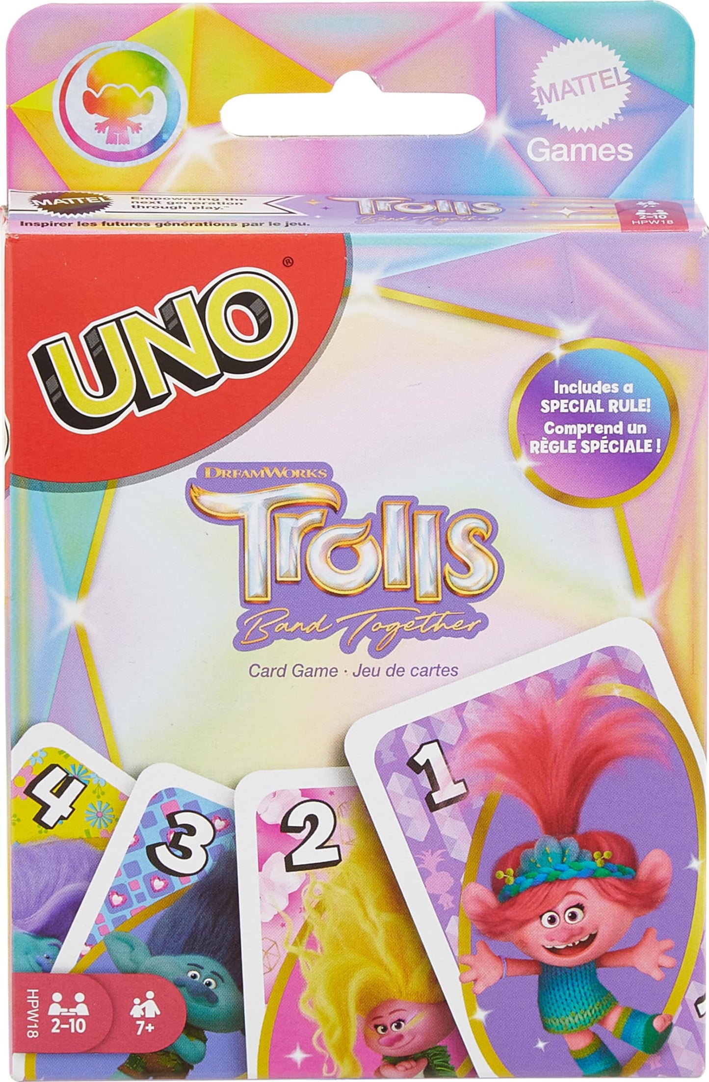 Mattel Games UNO Trolls 3: Band Together Card Game