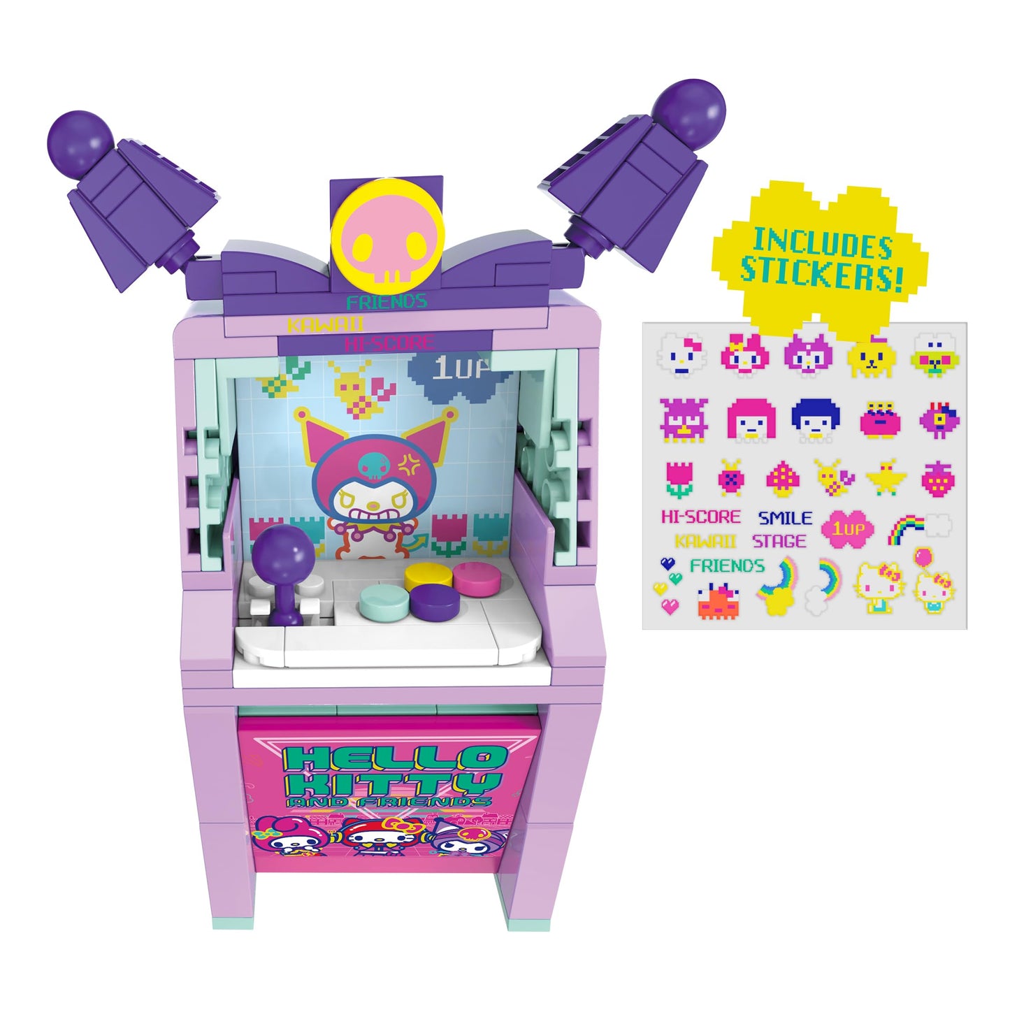 Brickcraft Hello Kitty and Friends Kuromi Arcade Building Set – 111 Pieces