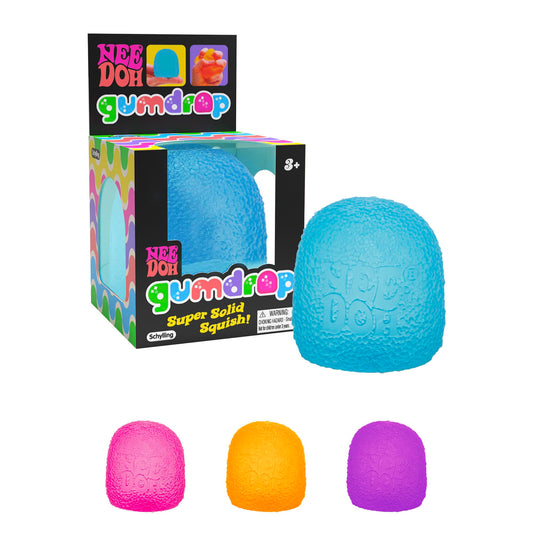 Schylling NeeDoh Gumdrop Sensory Squeeze Toy, 1 Random Color