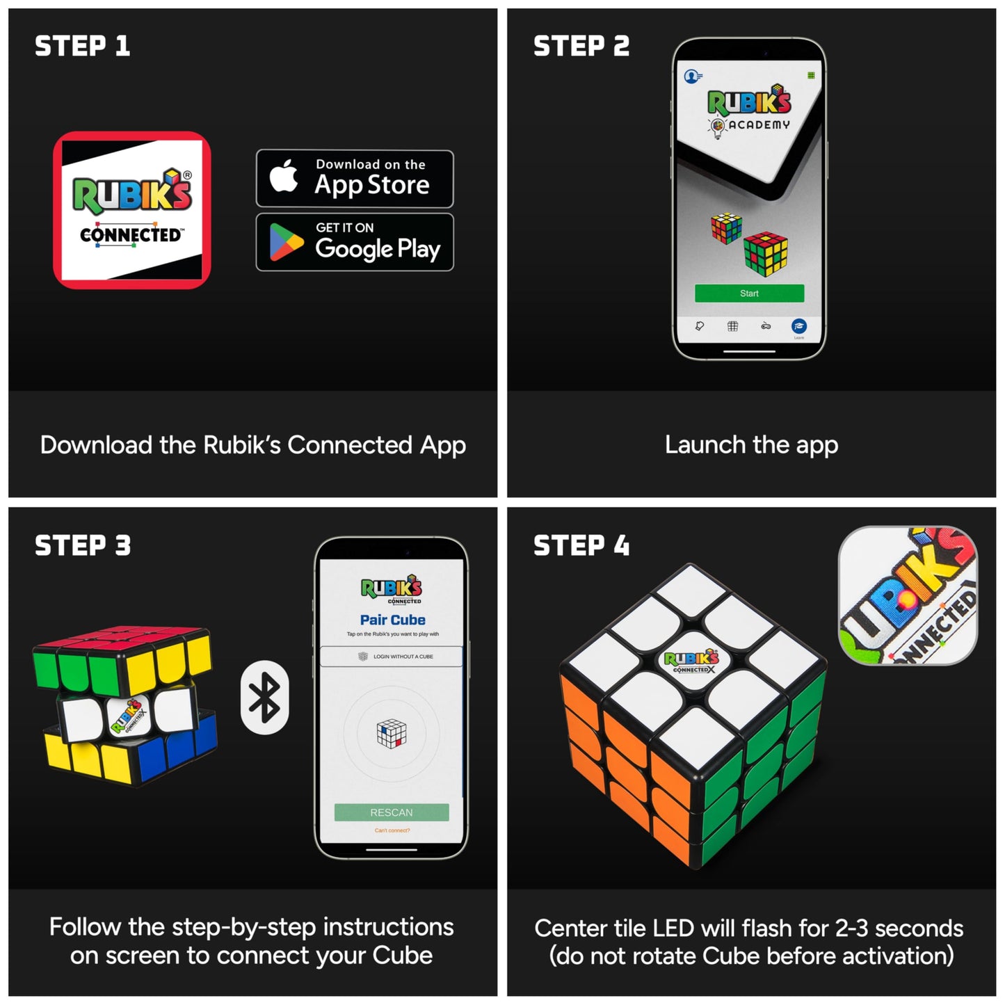 Rubik's Cube, The Official Rubik’s ConnectedX, Bluetooth-Enabled 3x3 Speed Cube