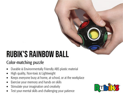Rubik's Cube Rainbow Ball Fidget Toy, 1 random color