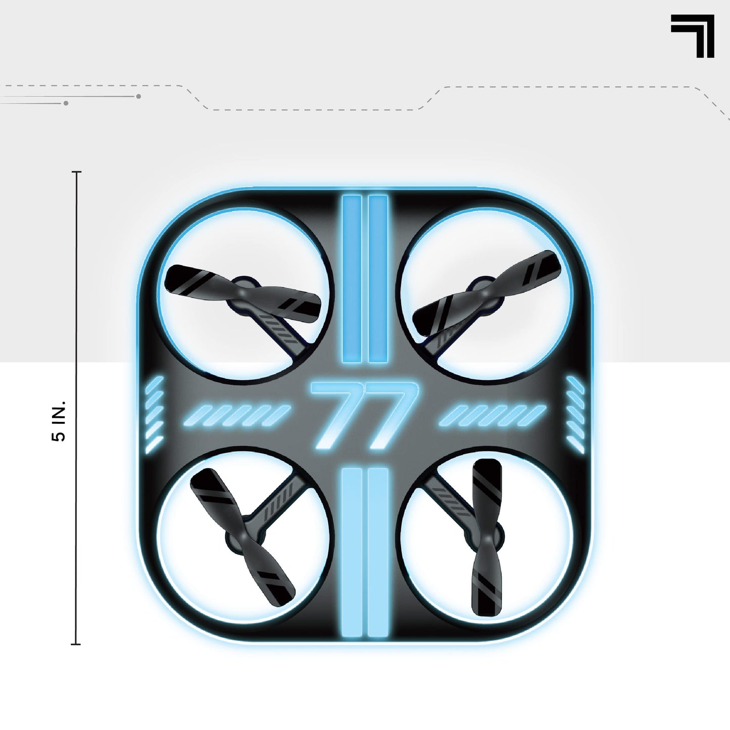 SHARPER IMAGE Lumo Stunt Remote Control LED Glow Drone