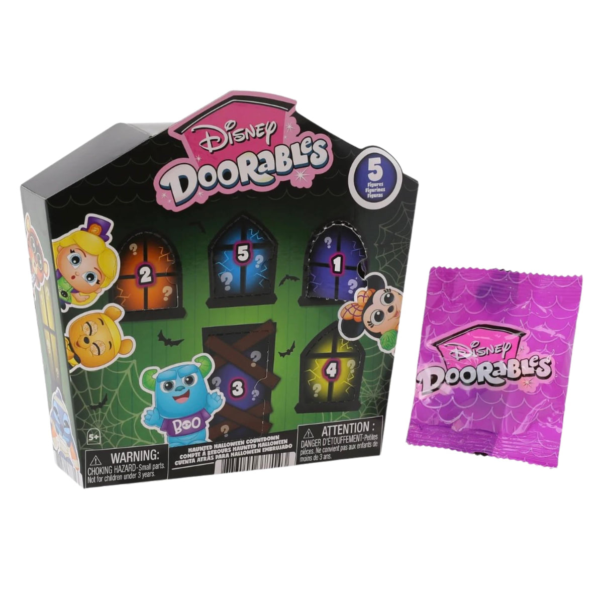 Disney Doorables Haunted Halloween Countdown Blind Box, 5 Mystery Figures