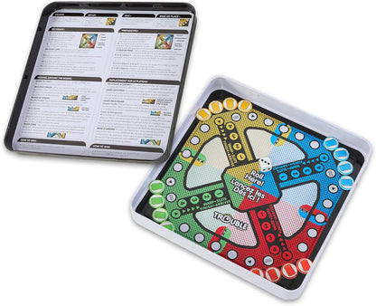 Hasbro Gaming Magnetic 4-Set Travel Tin Bundle Featuring Connect 4, Sorry, Trouble and Guess Who