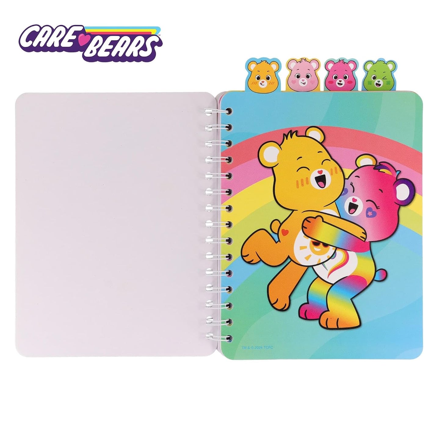 Inkology Care Bears: Unlock The Magic Care-A-Lot Club 4-Tab Spiral Notebook With 160 Dotted Sheets | 6 x 9 Inches